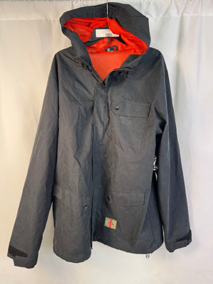 Volcom Snowboarding Surplus Jacket Black Orange Hooded Men's Size XL NWT