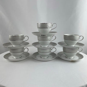 Mikasa Fine China Parchment L3438 Teacup | Coffee & Saucer Set of 7