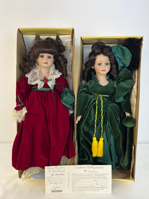 Vintage Scarlett Seymour Mann Connoisseur Dolls Set of 2 with COA