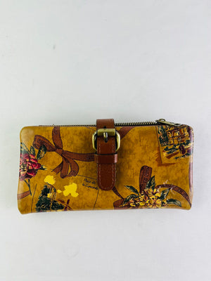 Patricia Nash Nazari My European Trip Leather Bifold Wallet Like New