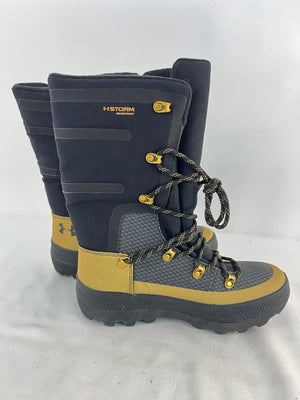 Under Armour Storm Waterproof Winter Snow Boots Sample Black Gold Size 7 Womens