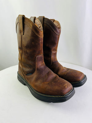 Ridgecut Rancher Wellington Brown Leather Men's Western Work Boots Men 10M