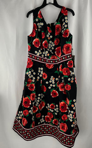 NY&C Eva Mendes Women's Black Floral Sleeveless Dress Size 8 NWT MSRP $99