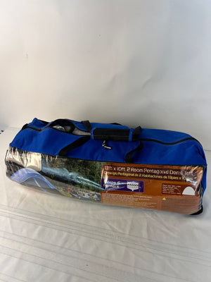 Ozark Trail Blue Two Room Dome Tent 13x10ft, Sleeps 5-6 People