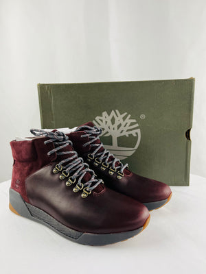 Timberland Kiri Up Burgundy Full Grain Sneaker Boots Women's 10 NIB