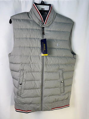 Polo Ralph Lauren Grey Performance Full Zip Puffer Vest - Size Men's Small