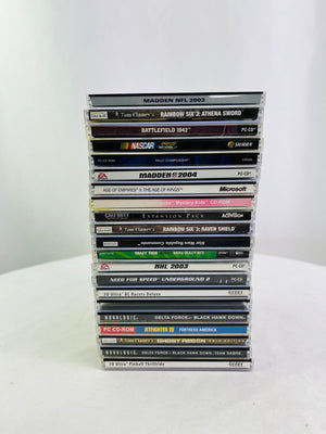 Vintage PC Game Lot of 21 CD-ROM NASCAR 03 Need For Speed Underground 2 + More
