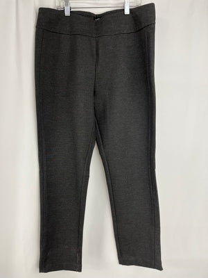 Express Ponte Pants Charcoal Heather Stretch Women's Large NWT