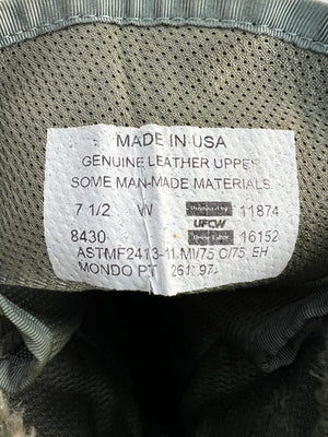 Mondo PT 8430 Military Combat Boots 7.5 W Steel Toe Vibram Sole Suede UFCW