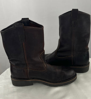 Double H Ranch Men's Ranchwell #3730 Brown Leather Boots Size 7.5D