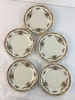 Epiag 9517 Bread & Butter Plates Czechoslovakia China Floral Vintage Set of 5