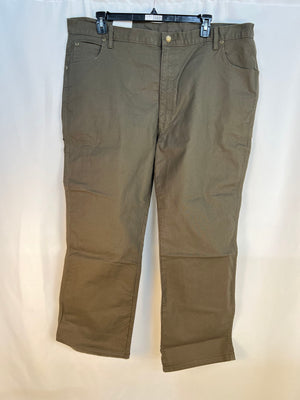 Genuine Dickies Flex Duck Carpenter Pants Mens 44x32 NWT Olive Brown Workwear