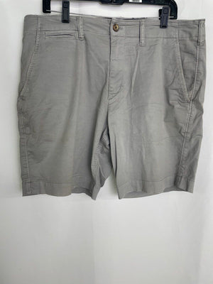 American Eagle Lived-In Khaki Flex Shorts in Grey Men 36 NWT Preppy Gorpcore
