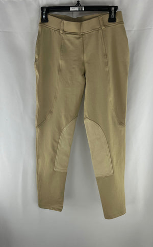 Dublin Women's Pull On Tan Stretch Riding Pants With Suede Padding Size 28 NWOT