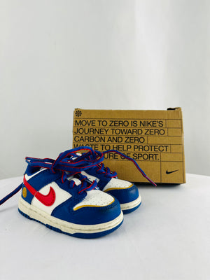 Nike Dunk Low Next Nature TD Toddler Game Royal Blue Red Sneaker 5c | FD0675-400