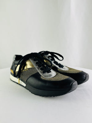 Michael Kors Allie Trainer Sport Luxe Glitter Fashion Sneaker Women's 9.5M