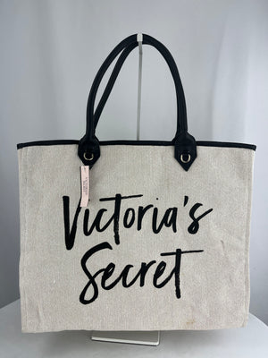 Victoria's Secret Large Beige & Black Tote NWT