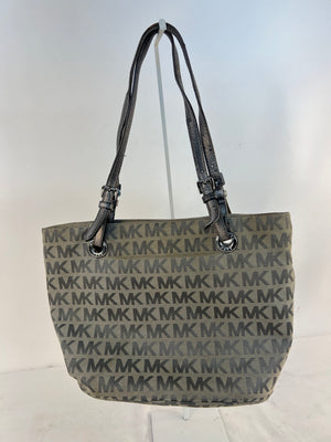 Michael Kors Metallic Jacquard Signature MK Tote Bag Shoulder Purse 38T2XTTT2J
