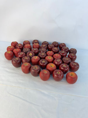 Large Lot of 42 Red Wooden Apples Faux Fruit Home Decor