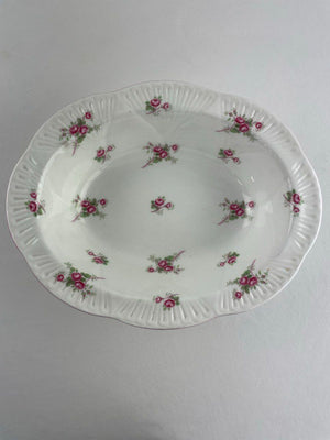 Shelley England Bridal Rose Fine Bone China Oval Serving Bowl Set of 2