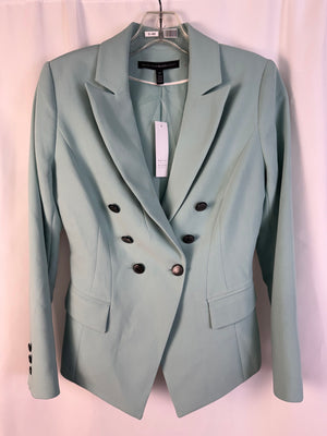 NWT White House Black Market Trophy Jacket Blazer 2P Aquifer Mint Blue Green