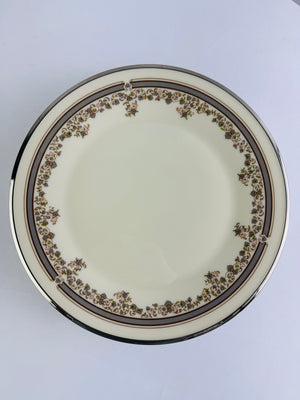 Lenox Lace Point Floral Bone China 10.75" Dinner Plates Set of 6 Vintage