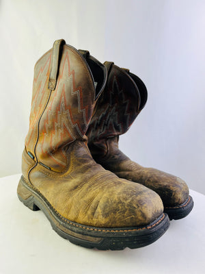 Ariat Big Rig Brown Waterproof Composite Toe Work Boots Men 11.5 EE Wide