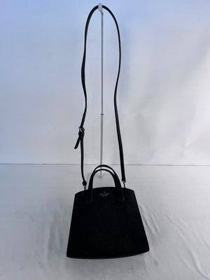Kate Spade New York Tinsel Black Glitter Satchel Crossbody Handbag Purse