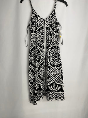 INC International Concepts Black/White Print Sundress Women Medium NWT