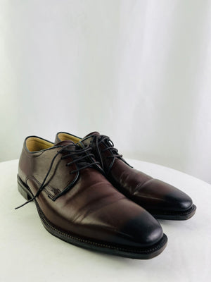 ECCO Dark Brown Leather Men's Derby Dress Shoes Size 12-12.5 w/ Box