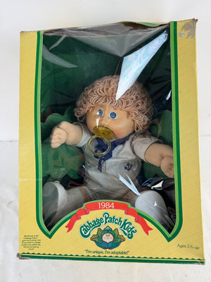 VTG 1984 Cabbage Patch Kids Preemie Boy Doll Pacifier Sailor Outfit Coleco 3900