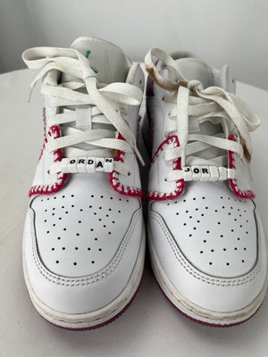 Air Jordan 1 Low Bordeaux Knit White Sneaker DM9037100 Youth 7