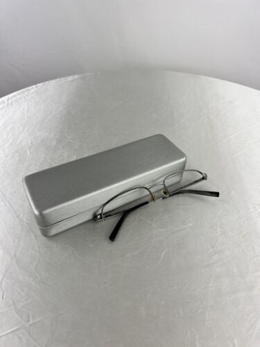 Morel Lightec Eyeglass Frames 2203 Silver Half Rim Men's Glasses w/ Case