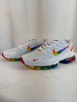 Rare Nike Air Max White Rainbow Swoosh Sneaker Athletic Men's 10