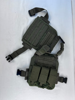 AR500 Armor Testudo Plate Carrier Loaded Set With Steel Plates Pouches Green