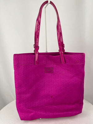 Michael Kors Jet Set Quilted Neoprene Tote in Pink