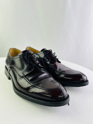 Johnston & Murphy Bradford 15-1284 Burgundy Leather Oxford Dress Shoes Men 10M
