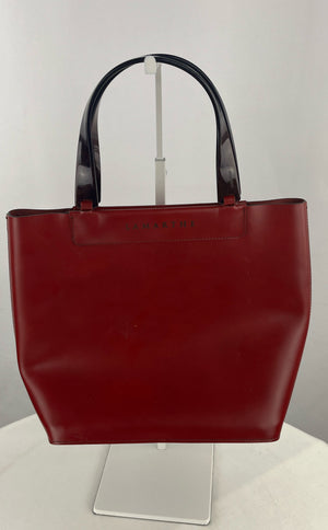 Lamarthe Paris Medium Maroon Red Cowhide Leather Tote Handbag NWOT