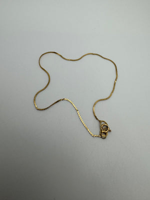 Yellow Gold Bracelet 0.4g Serpentine Chain 7 in.