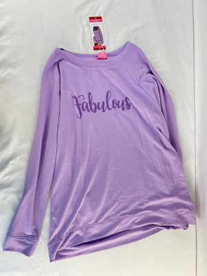 Isaac Mizrahi Meredith Statement Tunic Sweater Fabulous Lilac Petal XL NWT