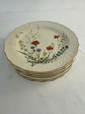 Lot of 8 Mikasa Margaux D1006 Salad Plates 8.25" Luncheon Wildflower Vintage