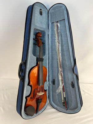 Ventura VLN-1 4/4 Full Size Student Violin with Outfit Blue Case Bow