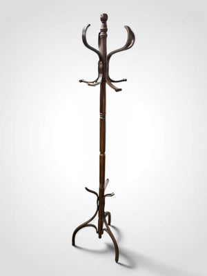 Vintage Bentwood Thonet French Wooden Coat & Hat Rack - NEEDS REPAIRS