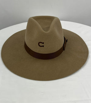 Charlie 1 Horse Highway Felt Western Hat Womens Small Beige Cowgirl Ranch Farm