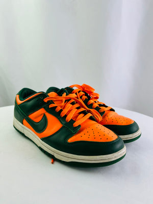 Nike Dunk Low Retro Green | Orange Colorblock Sneaker Athletic Men's 8.5