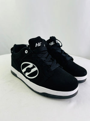 Heelys Voyager Black/White Wheeled Skate Shoes Youth Size 5 NWOB
