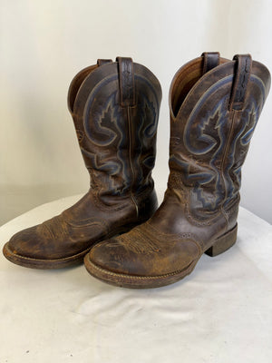 Ariat Renegade 10015298 Men's 10.5 D Brown Leather Square Toe Cowboy Boots