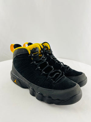 Nike Jordan 9 Retro Dark Charcoal University Gold Sneakers Youth 7 | 302359-070