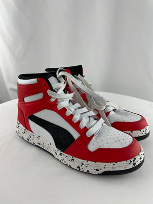 Puma Rebound Layup 383222-03 Risk Red Men's Basketball Sneakers Size 8