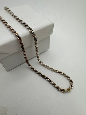 Italy 925 Sterling Silver Necklace 17.4g Heavy Rope Chain 19.5 in.